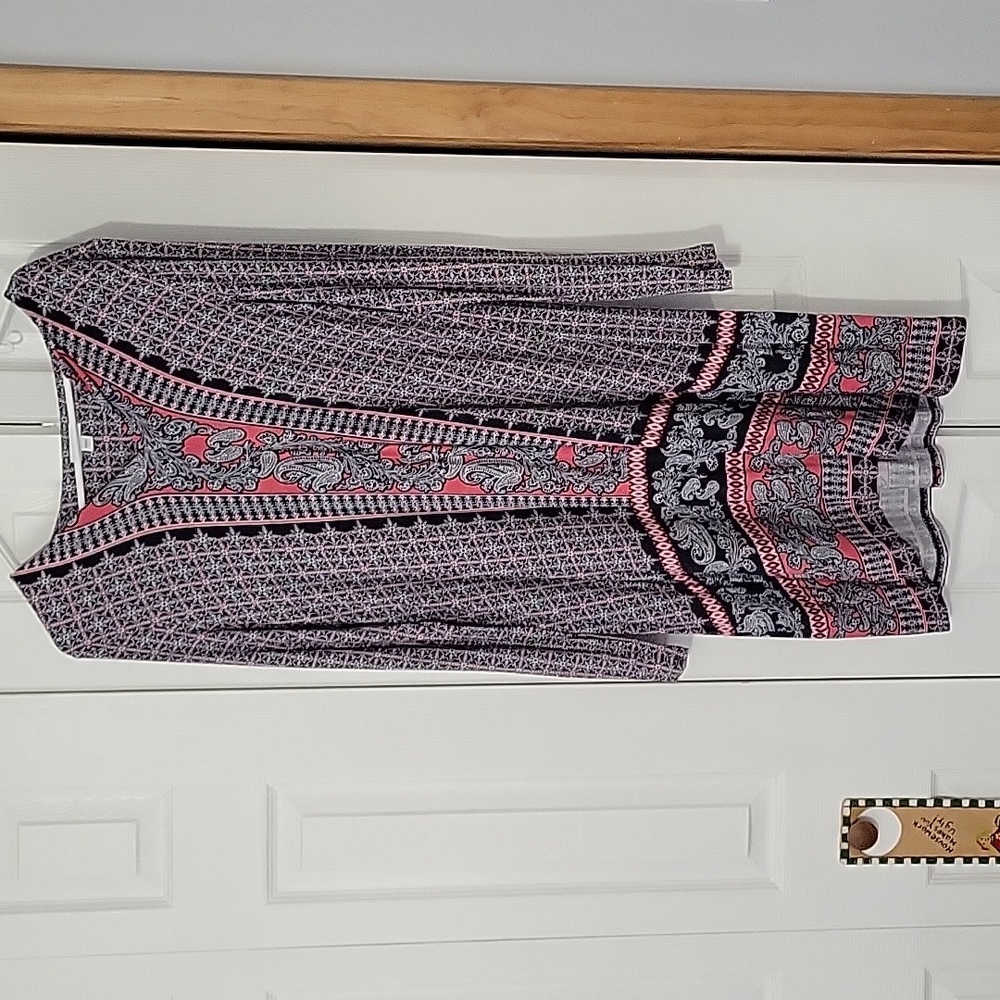 J. Jill long-sleeved print dress size large